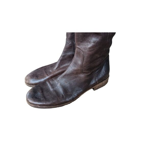 Vic Womens Distressed Leather Knee High Boots Brown Size 9 40 - Picture 2 of 10